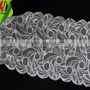 Lace Textile by Jacquard Machine 17 CM Wide Stretch Lace Trimming thumbnail-3