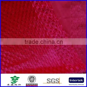 Polyester Plaid Emboss Solid Color Flocked Velvet Fabric thumbnail-5