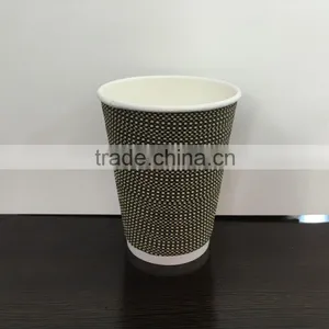 One Time Use 400ml Double Wall Paper Cups With Lid for Hot Tea thumbnail-2