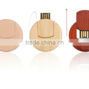 Mini Customize Logo Card Bamboo Wooden 2.0 Usb Flash Drive (U-037U) Jpromotion Gift thumbnail-1