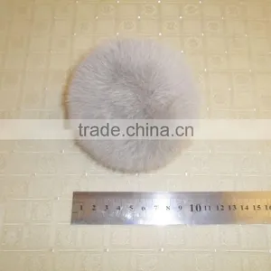 High Quality Cute Fluffy 6cm-10cm Rabbit Fur Pompoms for Beanie Hat thumbnail-2