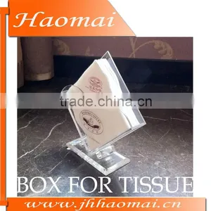 2013 Most Eyes Catching Fashionable Design Clear Acrylic Tissue Holder For Hotel And Coffee House Use thumbnail-1