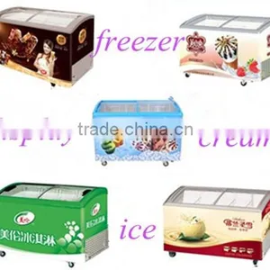 Ice Cream Freezer, Top Sliding Glass Door Chest Freezer Display Freezer thumbnail-6
