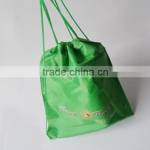 Recycled Cheap Polyester Drawstring Bag With Zipper thumbnail-1