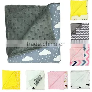 Wholesale Custom Cotton Minky Dot Blanket thumbnail-1