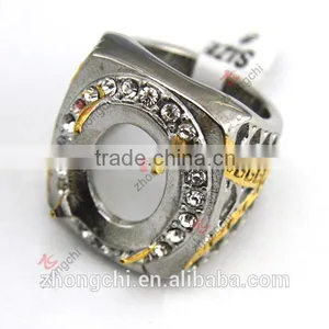 Custom Blank Stainless Steel Ring, Claw Gemstone Style Stainless Steel Cool Ring for Boys thumbnail-2