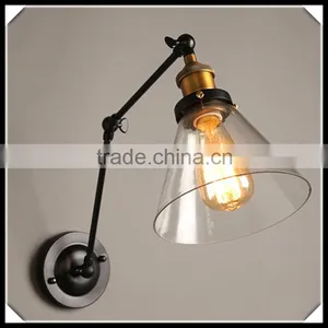 Hot Sell Vintage Wall Lamp Retro Clear Glass Shade Edison Pendant Light With CE thumbnail-1