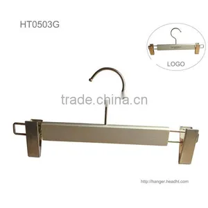 Our HEAD Basic HEAD Wooden Pants Hanger Style Wooden Bottom Metal Clips Skirt Hangers for Display thumbnail-4