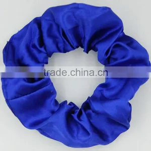 China Factory Wholesale Handmade Shiny Satin Stretchy Girl Hair Scrunchie thumbnail-6