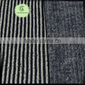 Nice Black White Stripe 100 Polyester CD Jacquard Hacci Coarser Sweater Fabric From China thumbnail-1
