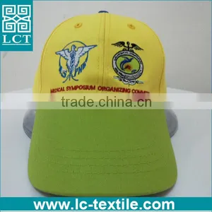 LCTN1863 Supply Yellow and Green Twon Tone Color Design Velvet Baseball Cap thumbnail-3