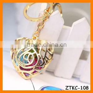 2014 Elegant Hollow Heart Pendant Key Chain, Gift Bag Pendant ZTKC-108 thumbnail-1