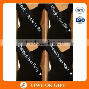 Hen Party Sash,Bachelorette Party Supplies,Satin Sash thumbnail-1