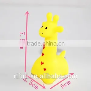 Custom 100% Food Grade Silicone Giraffe Baby Toy With Squeaker thumbnail-1