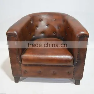 Leather Sofa, Chesterfield Leather Sofa for Sale thumbnail-1