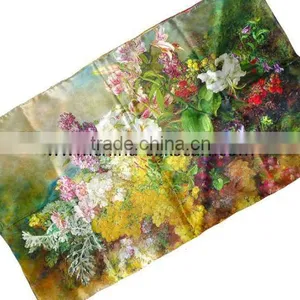 Fashion Square Print Lady's Silk Hijab thumbnail-1