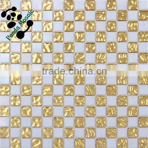 SMG06 Mosaic Designs Pictures Self Adhesive Mosaic Gold Glass Mosaic thumbnail-1