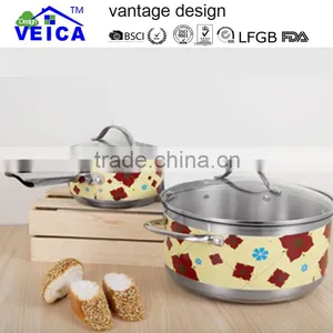 New Induction Cookware With Design/water Transfer Printing Pot Set thumbnail-2