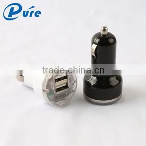 Mini Pacifier ABS Car Charger for Smartphone , Portable Car Charger With Dual Usb Powerbank for Tablet PC thumbnail-3