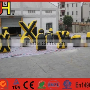 Factory Directly Produce 16 PCS 0.6mm PVC Material Used Inflatable Paintball Bunkers For Sale thumbnail-5