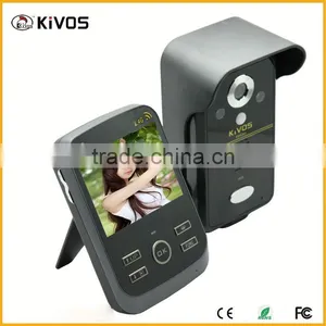 2.4Ghz 300meter Kivos Kdb300 2 Wire Video Door Phone System With Pir Auto-detection Recording thumbnail-1