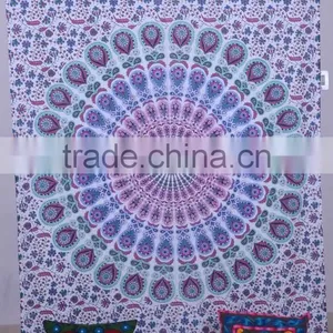 China Tapestry Twin Bedspread Cotton Printed Single Dorm Bed Cover Manufacturing Tapestries Bed Sheet thumbnail-1