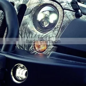 80W 7in Round 4WD Off-road Truck SUV Automotive Vehicles Sealed Dual Beam Led Headlight Lamp thumbnail-6