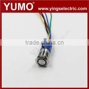 ABS19S-P11-E 19mm Ring LED Lamp Green Metal Push Button thumbnail-4