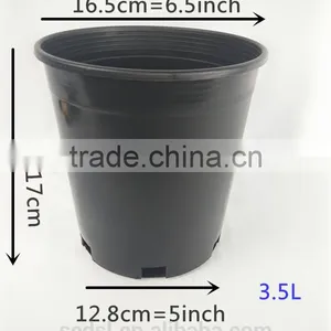 Black Gallon Pot 1#2#5# for Nursery Garden Plastic Planter Flowerpot thumbnail-2