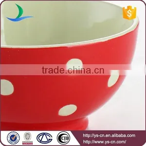 Home Goods White Dot Decal Custom Printed Ceramic Bowls for Sale thumbnail-3