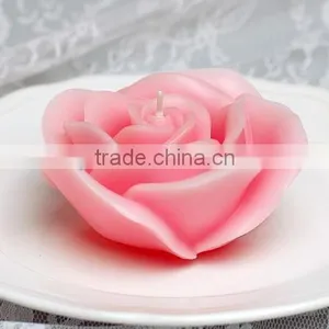 Opening Rose Shaped Pink Gift Sweety Flower Shape Candle thumbnail-1