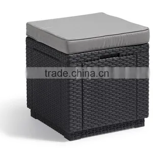 2017 Trade Assurance New Spring Coming Cheap All Weather Modern Cube Rattan Footstool Occasional thumbnail-6