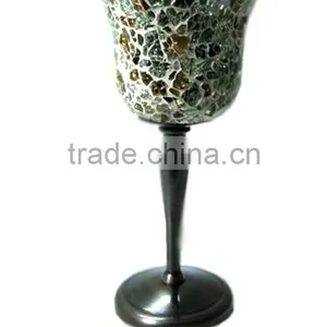 Footed Glass Candle Holder thumbnail-3