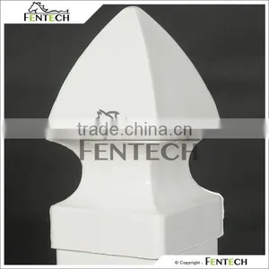 4" x 4" White Gothic Plastic Fence Post Caps thumbnail-1