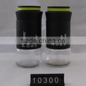 4 Pieces Metal Coat Glass Empty Spice Jars thumbnail-2