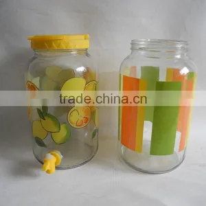 8L Big Glass Jar With Colored Printing thumbnail-3