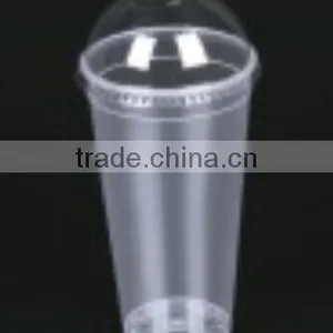 580ML PP Cup Plastic Cup Transparent Drink Cup Disposable Cup Injection With Lid thumbnail-3