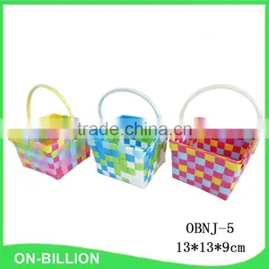 Wholesale Colorful Cheap Decorative Plastic Easter Baskets thumbnail-2
