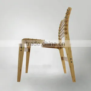 Heavy-duty Bamboo Dining Round Table and Chair Set thumbnail-3