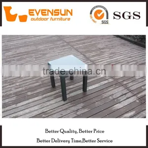 Fashion PE Rattan Table WIth Glass Top thumbnail-1