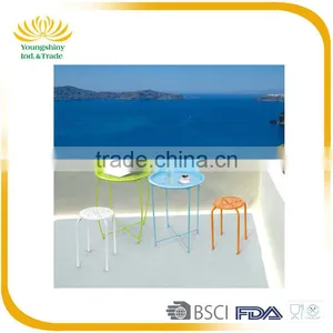 High Quality Modern Solid Custom Colorful Smart Steel Metal Kitchen Round Table thumbnail-3
