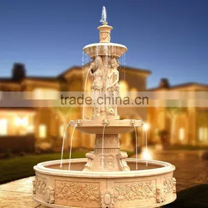 Natural Hand Carved Garden Landscape Design Marble Fountain Stoen for Sale thumbnail-2