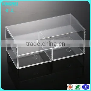 Customize Your Size and Logo Transparent Wholesale 3 Drawers Acrylic Jewelry Universal Box thumbnail-3