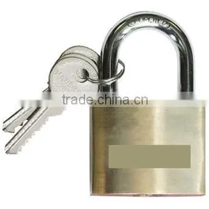 Padlock, Heavy Model, Steel Shackle - Brass Body thumbnail-1