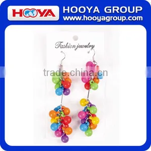 2013 New Designed Colorful Bead Hanging Earrings thumbnail-1