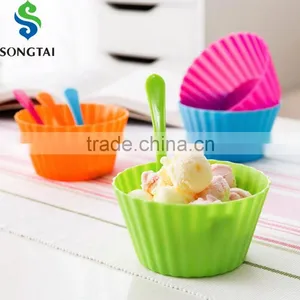 Summer Ice Cream Bowl With Spoon Sets of 4 Pcs thumbnail-1
