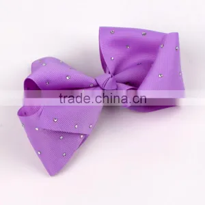 Elegant Purple Grosgrain Ribbon High Quality Cheer Bows thumbnail-1