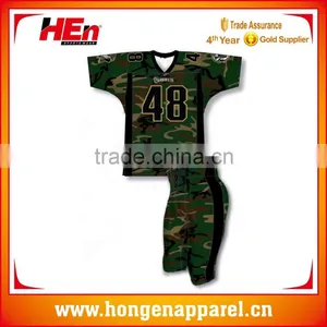 Hongen Apparel Wholesale Polyester American Football Kit/american Football Shirts/american Football Sets thumbnail-1
