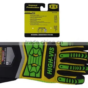 EN388 4131 Smart Phont Available Silicone Printed Anti Slip Drilling Impact Protection Safety Glvoes thumbnail-1
