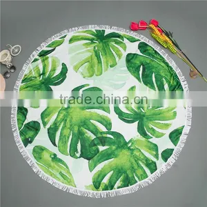2017 Hot Sale Soft High Quality Printed Round Beach Towel Women Shawls thumbnail-2